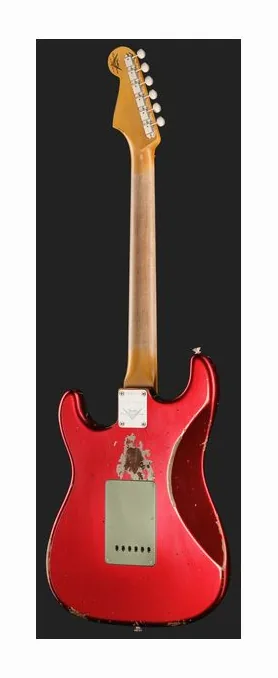 Fender 65 Strat CAR Heavy Relic, paletta con meccaniche e logo