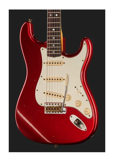 Fender 65 Strat CAR Journeyman Relic, paletta con meccaniche e logo