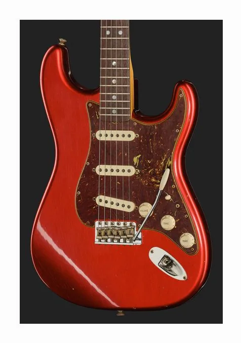 Fender 65 Strat CAR JM Relic, paletta con meccaniche e logo