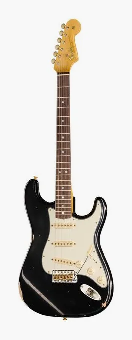 Fender 65 Strat BLK Relic visto di fronte