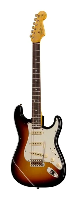 Fender 65 Strat 3CS Journeyman Relic visto di fronte
