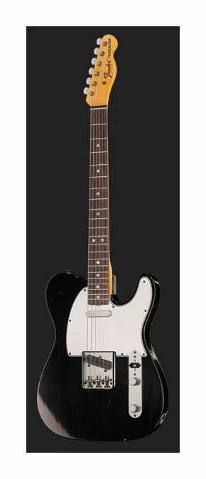 Fender '67 Tele BLK Journeyman Relic, manico e tastiera visti di lato