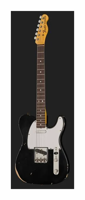 Fender 67 Tele BLK Relic, pickup e manopole dei controlli