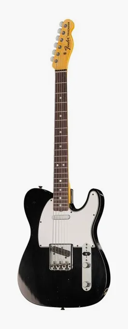Fender '67 Tele BLK Journeyman Relic in primo piano frontale