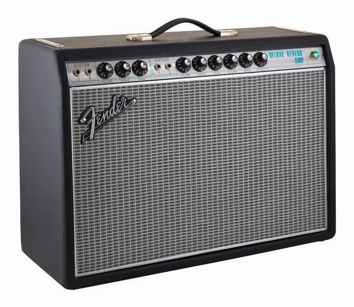 Fender 68 Custom Deluxe Reverb, manopole e selettore dei canali