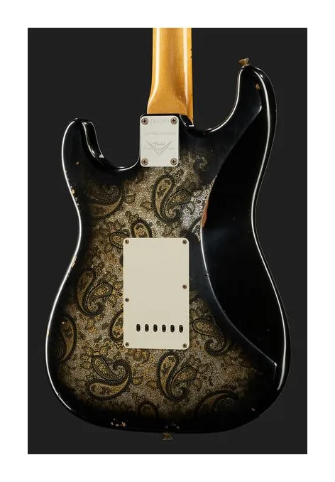 Fender 68 Strat Relic Black Paisley, capotasto e prime posizioni della tastiera