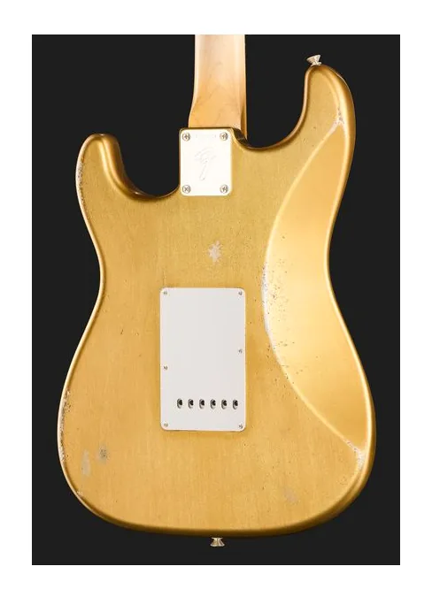 Fender 68 Strat AZG P-90 MBAH, corpo e verniciatura in primo piano