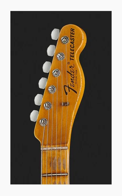 Fender 68 Tele Black Paisley Relic, vista posteriore del corpo