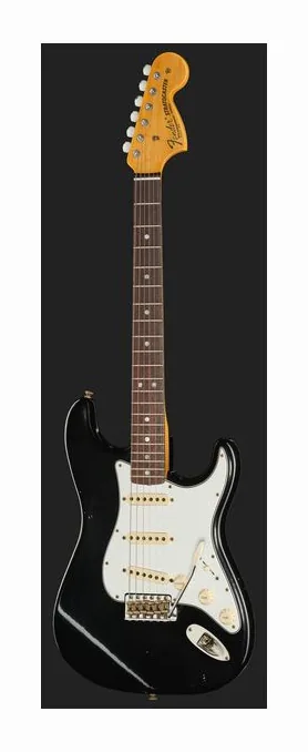 Fender 69 Strat Black JM Relic, curve del body viste dall'alto