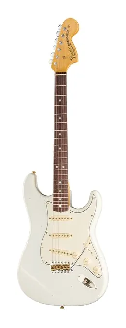 Fender 69 Strat OLW Journeyman Relic in primo piano frontale