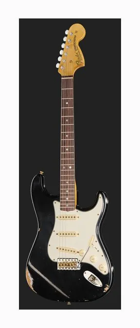Fender 69 Strat BLK Relic, capotasto e prime posizioni della tastiera
