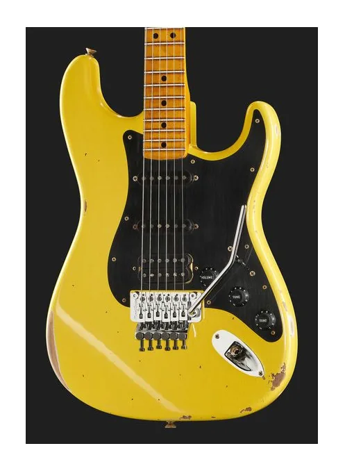 Fender 69 Strat Relic MN GYW HSS FR, capotasto e prime posizioni della tastiera