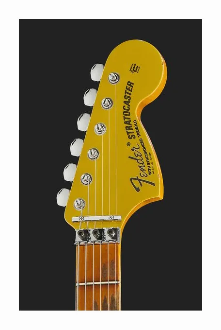 Fender 69 Strat Relic MN GYW HSS FR, corpo e verniciatura in primo piano