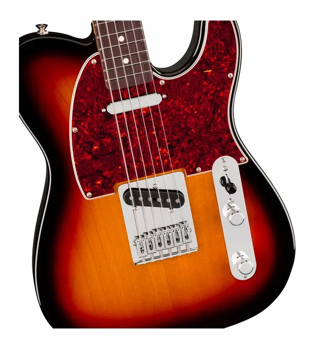 Fender 75th Player II Bari Tele 3CSB, corpo e verniciatura in primo piano