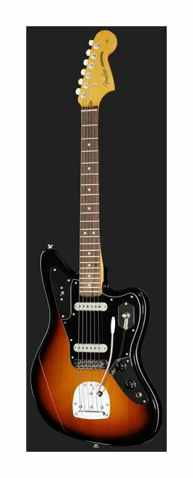 Fender Am Pro Clsc Jaguar RW 3TS, selettore pickup e jack di uscita