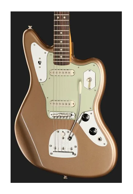 Fender Am Pro Clsc Jaguar RW FFMG, corpo e verniciatura in primo piano