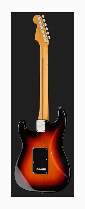 Fender Am Pro Clsc Strat MN 3TS, manico e tastiera visti di lato