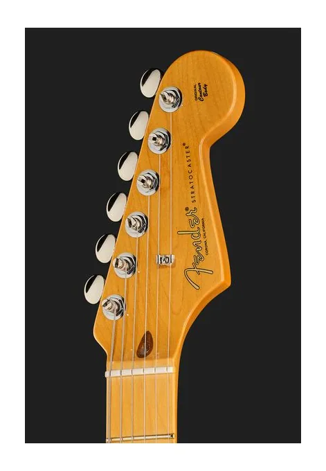 Fender Am Pro Clsc Strat MN 3TS, paletta con meccaniche e logo
