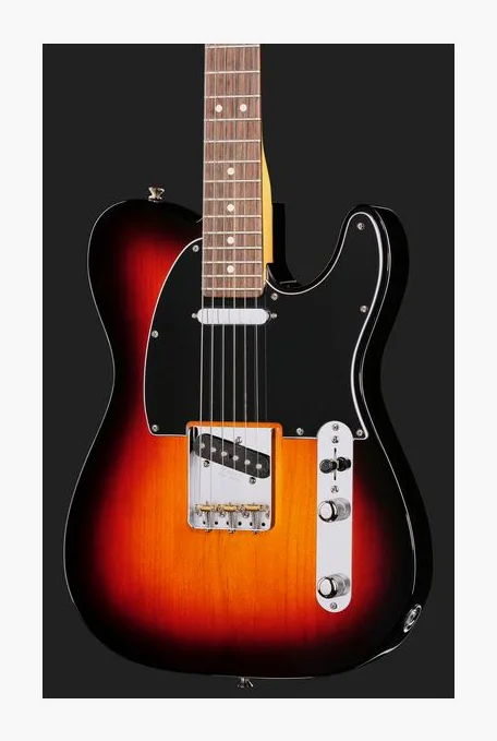 Fender Am Pro Clsc Tele RW 3TS, paletta con meccaniche e logo