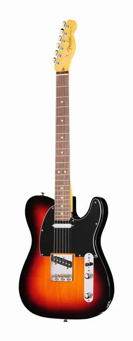 Fender Am Pro Clsc Tele RW 3TS inquadrato di fronte su sfondo neutro