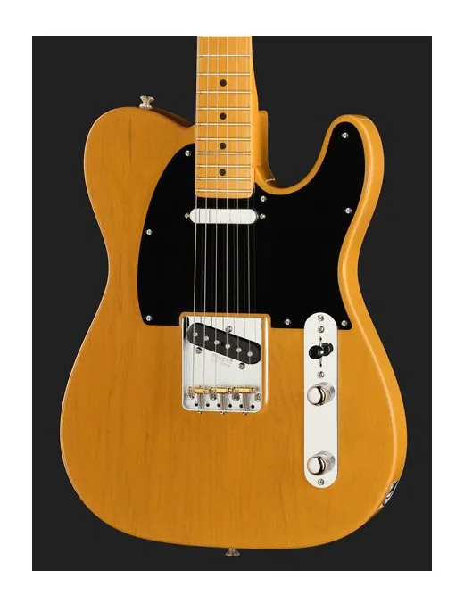 Fender Am Pro Clsc Tele MN BTB, capotasto e prime posizioni della tastiera