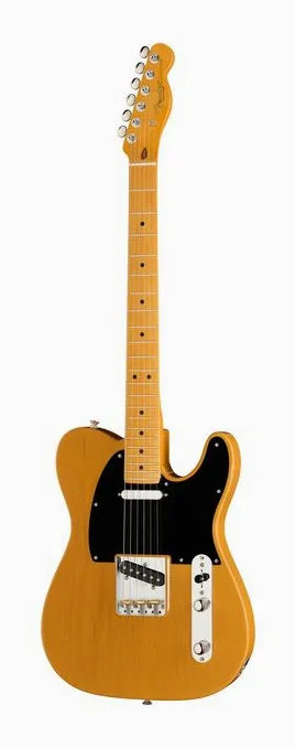 Fender Am Pro Clsc Tele MN BTB inquadrato di fronte su sfondo neutro