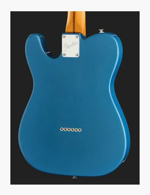 Fender Am Pro Clsc Tele SSS MN FLPB, manico e tastiera visti di lato