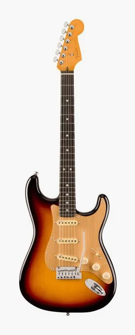 Fender Am Ultra II Strat EB UBST in primo piano frontale