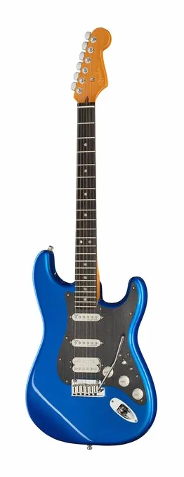 Fender Am Ultra II Strat HSS EB NBL visto di fronte