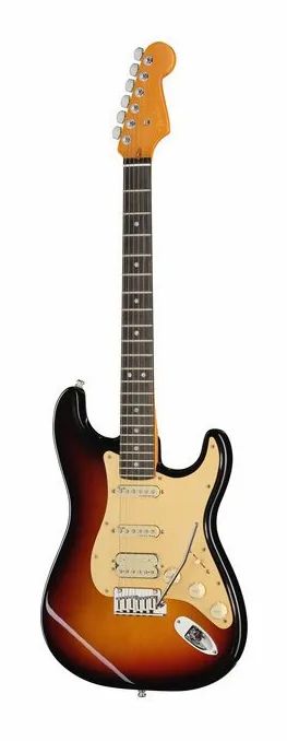 Fender Am Ultra II Strat HSS EB UBST visto di fronte