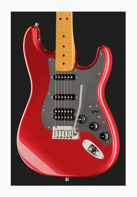 Fender Am Ultra II Strat HSS MN SRD, corpo e verniciatura in primo piano