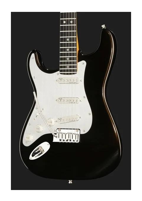 Fender Am Ultra II Strat LH EB TXT, pickup e manopole dei controlli