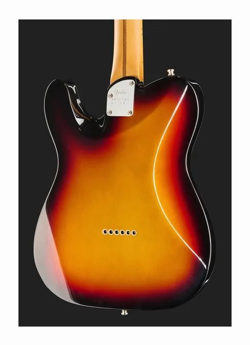 Fender Am Ultra II Tele MN UBST, manico e tastiera visti di lato