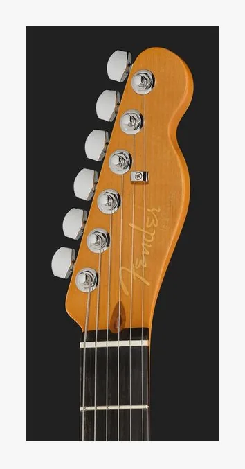 Fender Am Ultra II Tele EB SFL, paletta con meccaniche e logo