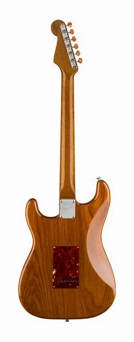 Fender Artisan Koa Thinline Strat AN, pickup e manopole dei controlli