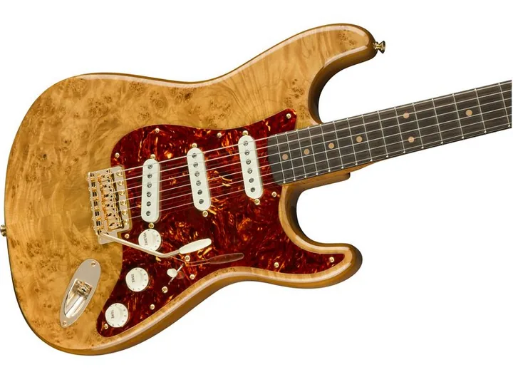 Fender Artisan Maple Burl Strat AN, profilo laterale del corpo