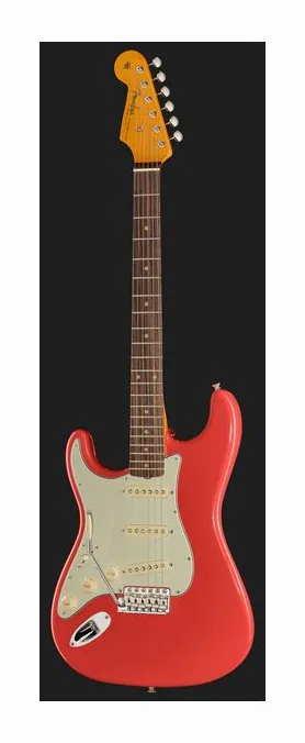 Fender AV II 61 STRAT LH RW FRD, corpo e verniciatura in primo piano