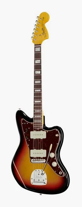 Fender AV II 66 JAZZMASTER RW WT3TB inquadrato di fronte su sfondo neutro