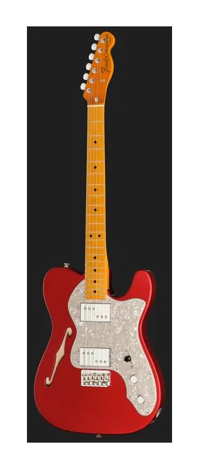 Fender AV II 72 Tele Thinline MN CAR, curve del body viste dall'alto