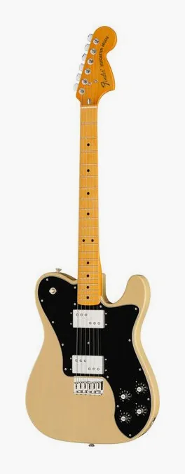 Fender AV II 75 Tele Deluxe MN VBL fotografato frontalmente