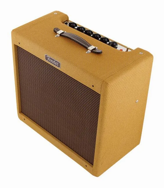 Fender Blues Junior Lacquered Tweed, angolo del cabinet