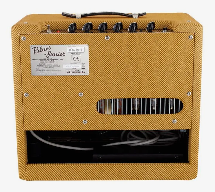 Fender Blues Junior Lacquered Tweed, angolo del cabinet