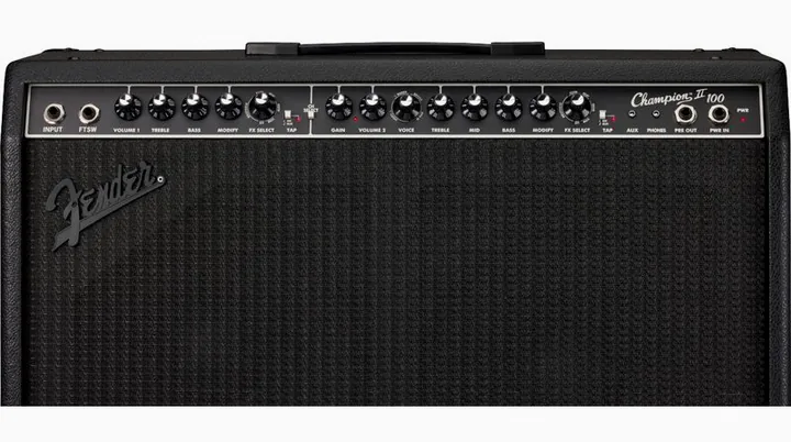 Fender Champion II 100 Blackout, manopole e selettore dei canali
