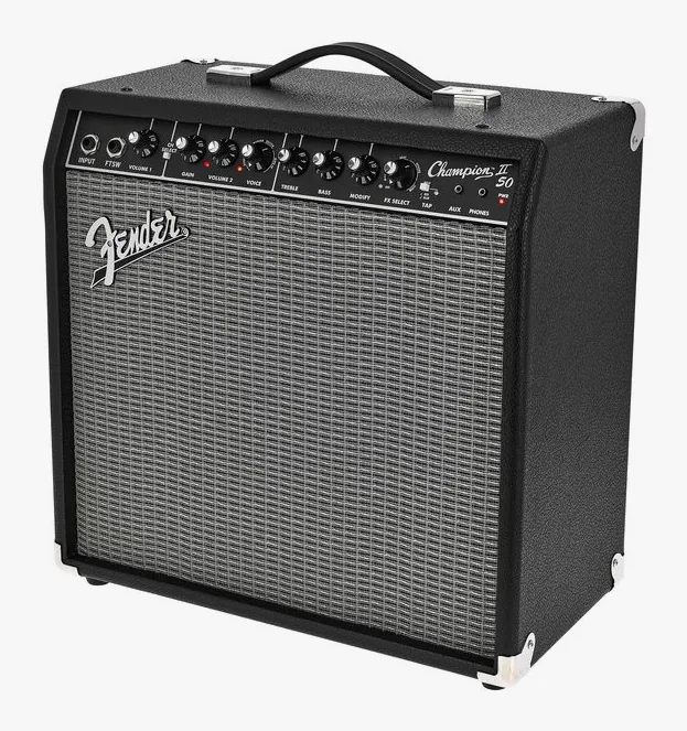 Fender Champion II 50, vista dall'alto della testata