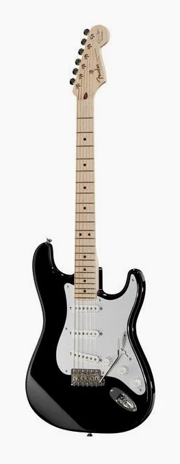 Fender Clapton Strat Signature BLK visto di fronte