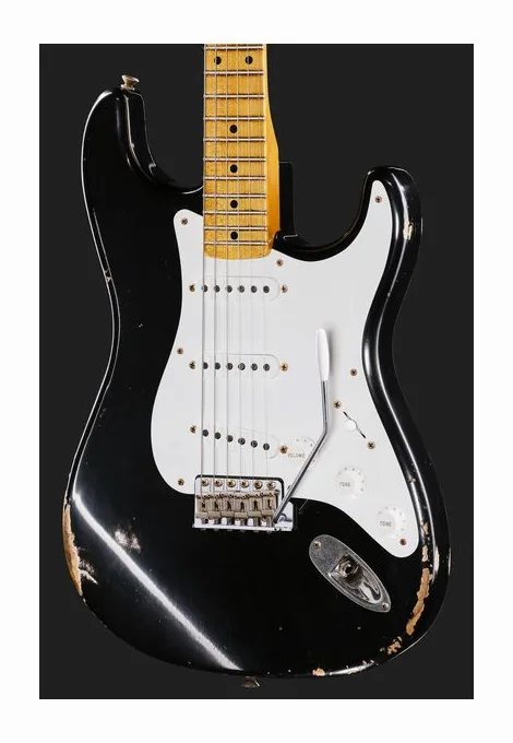 Fender 1958 CR Strat Relic Aged Black, selettore pickup e jack di uscita
