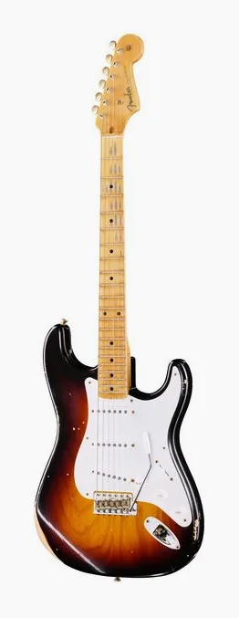 Fender 1958 CR Strat Relic WF 2TSB in primo piano frontale
