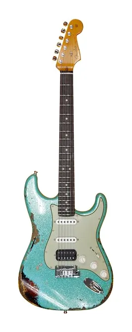 Fender Custom Deluxe Strat HB-S1 SFSP in primo piano frontale