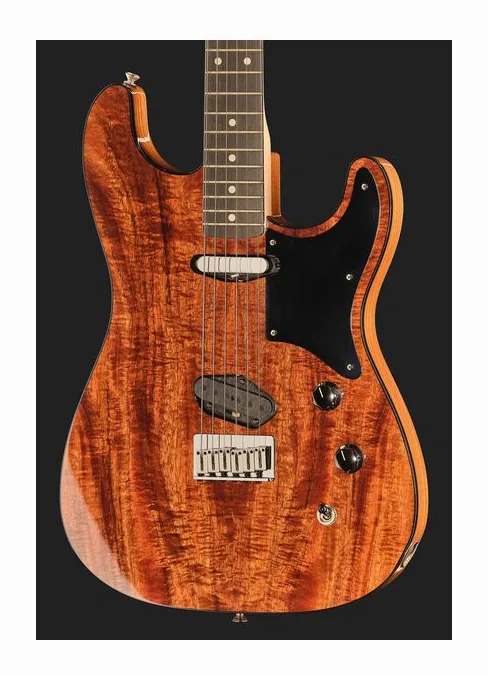 Fender Custom Flame Koa Strat MBKM, pickup e manopole dei controlli