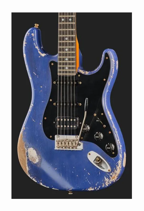 Fender Custom Violet Strat Relic MBAM, selettore pickup e jack di uscita